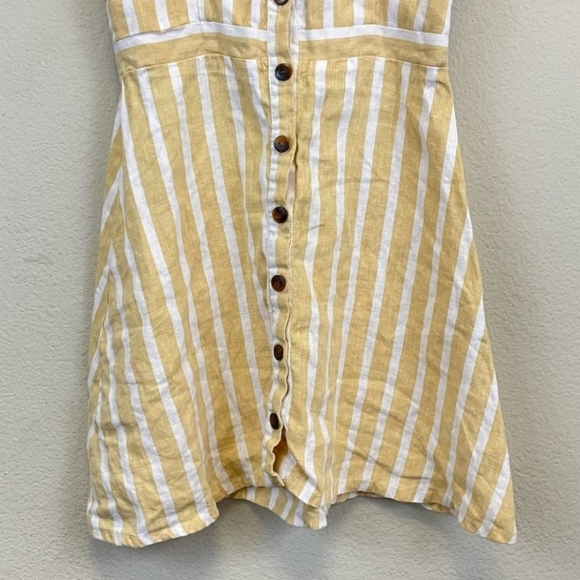 Faithful the Brand Linen Striped Button Up Mini Dress Size 2 - Picture 7 of 9